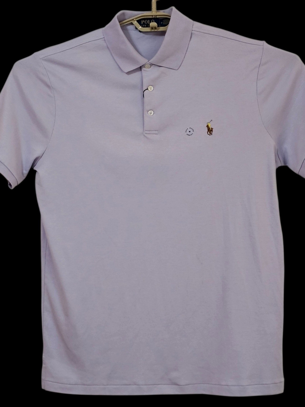 Polo by Ralph Lauren Men’s Lavender Short-Sleeve Polo with Embroidered Pony - Picture 3 of 13